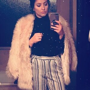 Forever21 Dusty Pink Faux Fur Jacket